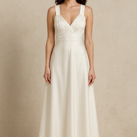 Calvin Klein Dresses & Skirts - Calvin Klein White Satin Evening Gown – Size 6, NWT